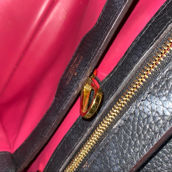 Louis Vuitton black taurillon leather Capucines MM - Picture 13 of 16